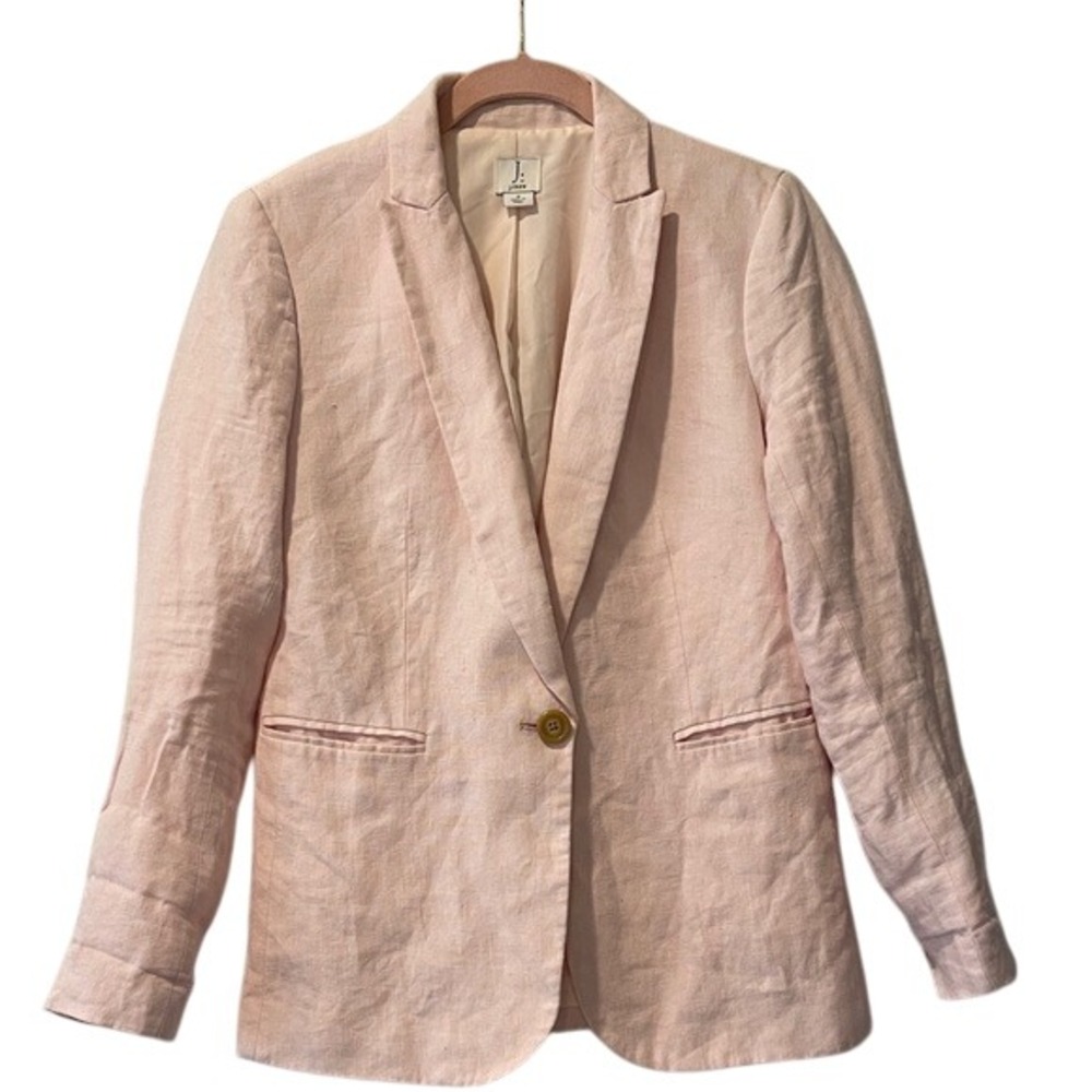 J by J Crew Women's Pink Linen Blazer‎ 2